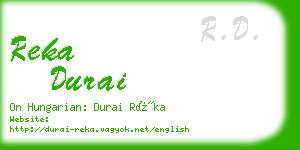 reka durai business card